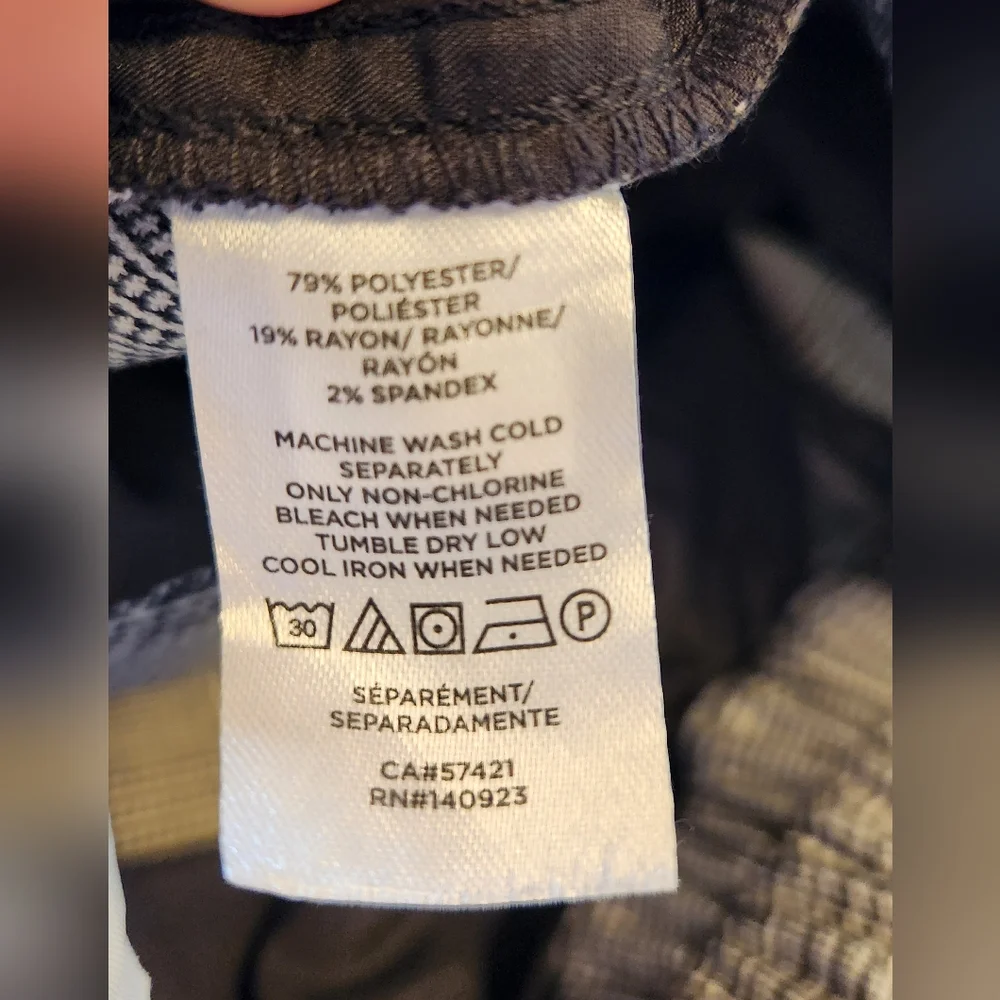 LOFT Houndstooth Plaid Pull On Pants Dress Pants Size XS - Picture 9 of 9